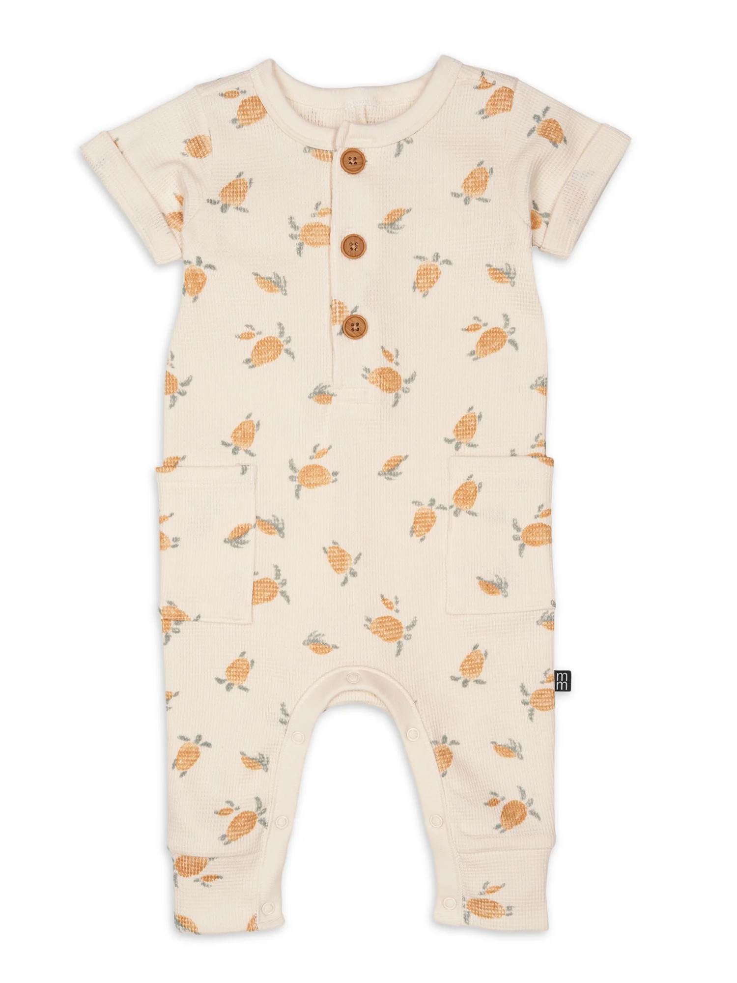 Modern Moments By Gerber Baby Girl Short Sleeve and Long Leg Romper, Sizes 0/3 Months-24 Months | Walmart (US)