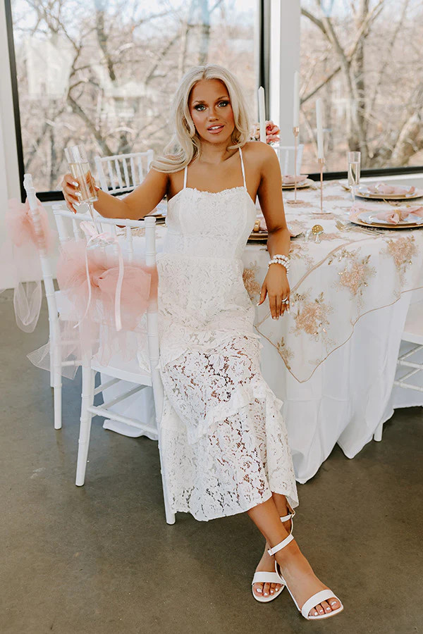First Class Flair Lace Midi | Impressions Online Boutique