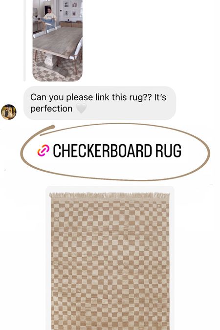 This checkerboard rug goes perfectly under our kitchen table 🫶🏼

Checkered rug; Kitchen; home decor; kitchen decor; kitchen rug; table rug; lulu and georgia; Christine Andrew home 

#LTKhome