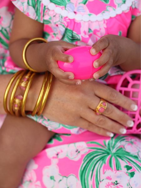 Mother Daughter matching bracelets / Easter gift ideas for girls to match their mom / all season jewelry / waterproof bracelets / all weather bangles from Budha Girl come in a variety of styles, sizes and colors. Even in baby bangle sizes! #budgagirl #momandme #ad 

#LTKkids #LTKSeasonal #LTKbaby