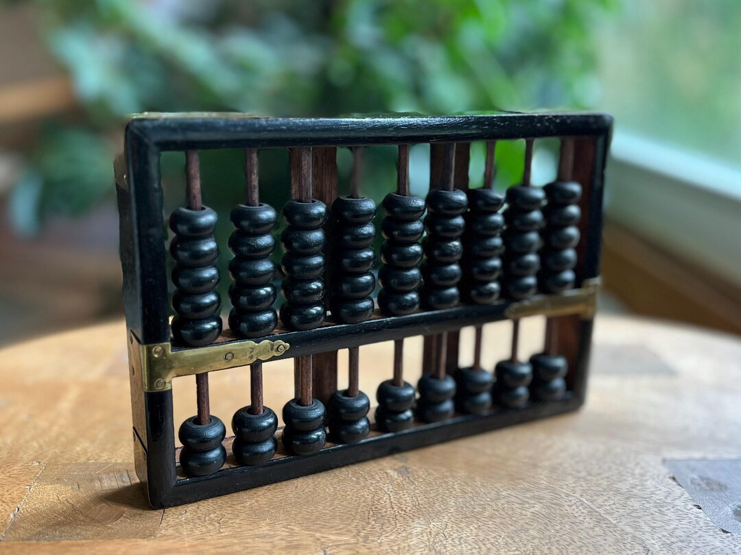 Vintage Wood Abacus: Dark Academia Office Decor With Brass Hardware - Etsy | Etsy (US)