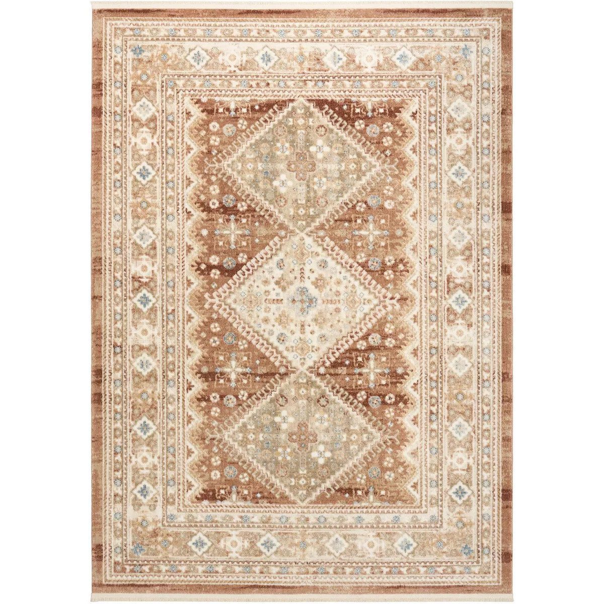 Nourison Pardis 5'3" x 7' Rust Vintage Indoor Rug | Target