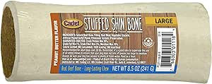 Cadet Stuffed Shin Bone for Dogs - Long-Lasting Peanut Butter Flavored Dog Chew Bone for Aggressi... | Amazon (US)