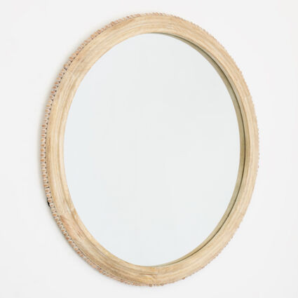 Brown Carved Wooden Mirror | TK Maxx
