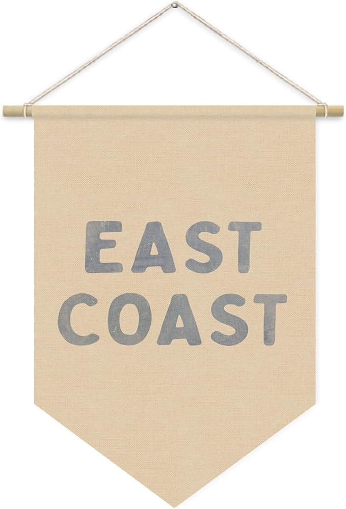 Coastal Granddaughter Bedroom Decor, East Coast Pennant, Blue Aesthetic Decorations, Trendy Vinta... | Amazon (US)