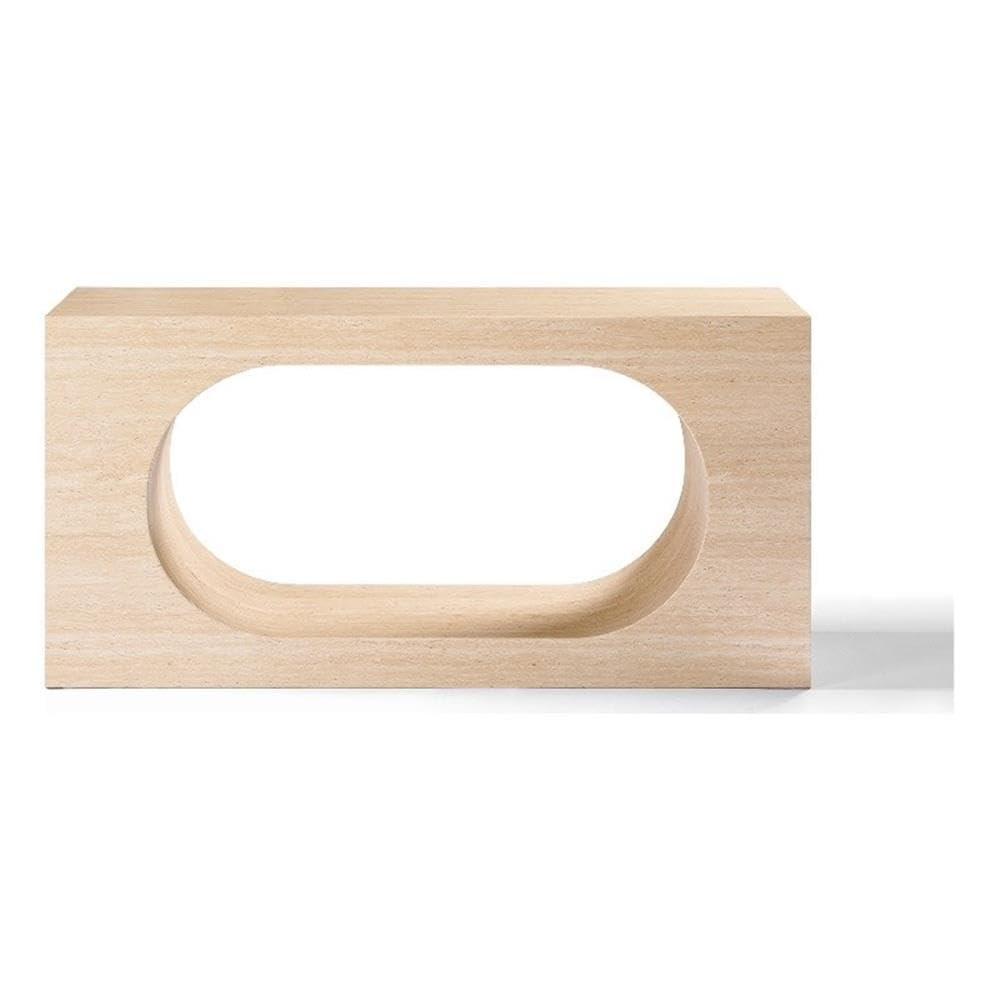 Acme Inca Console Table in Travertine Stone | Amazon (US)