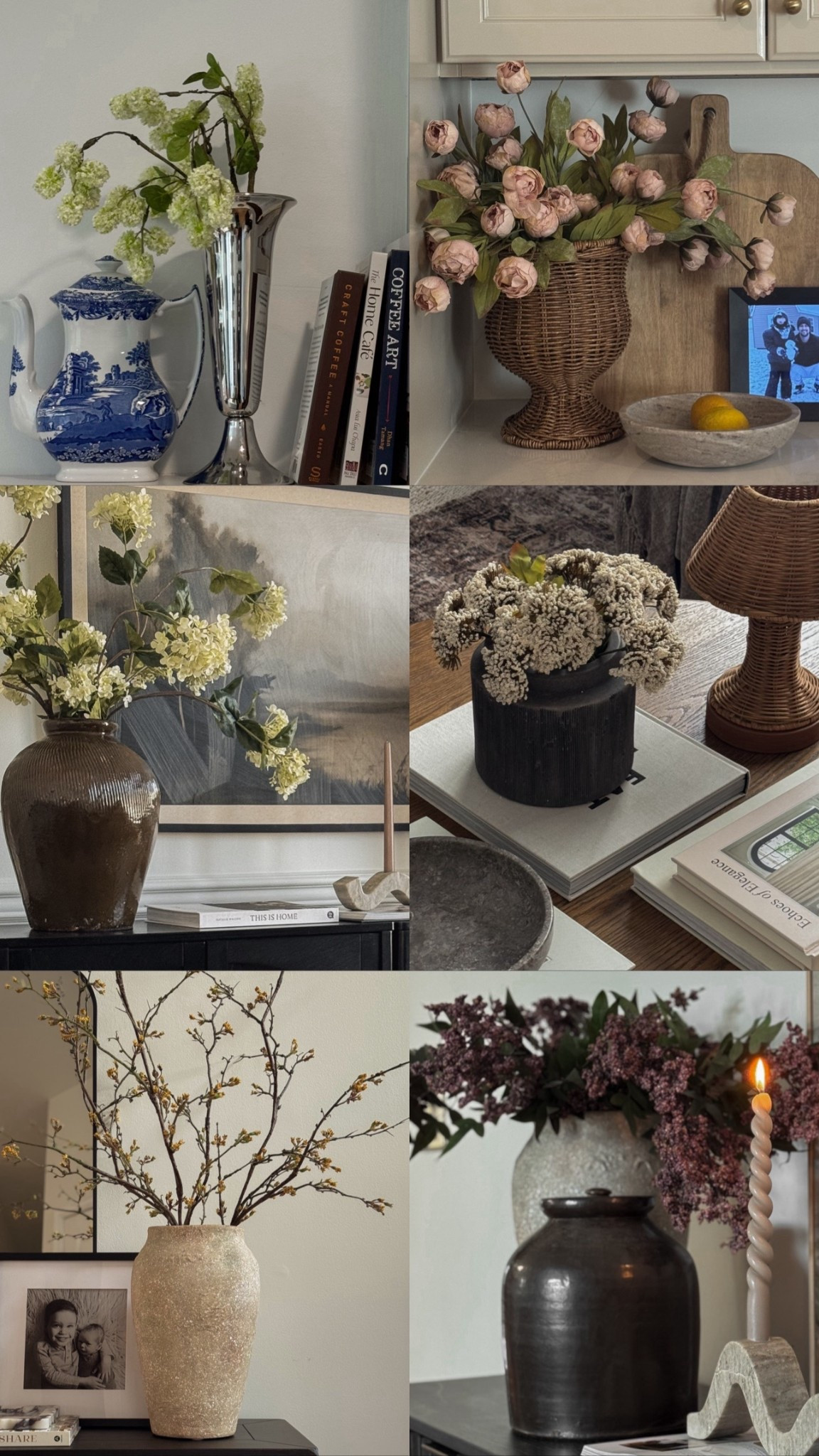 Middle photos: hobby lobby (left) and Michael's (no longer available)

Spring flowers, spring stems, spring decor, home decor, spring living room decor

#LTKHome
