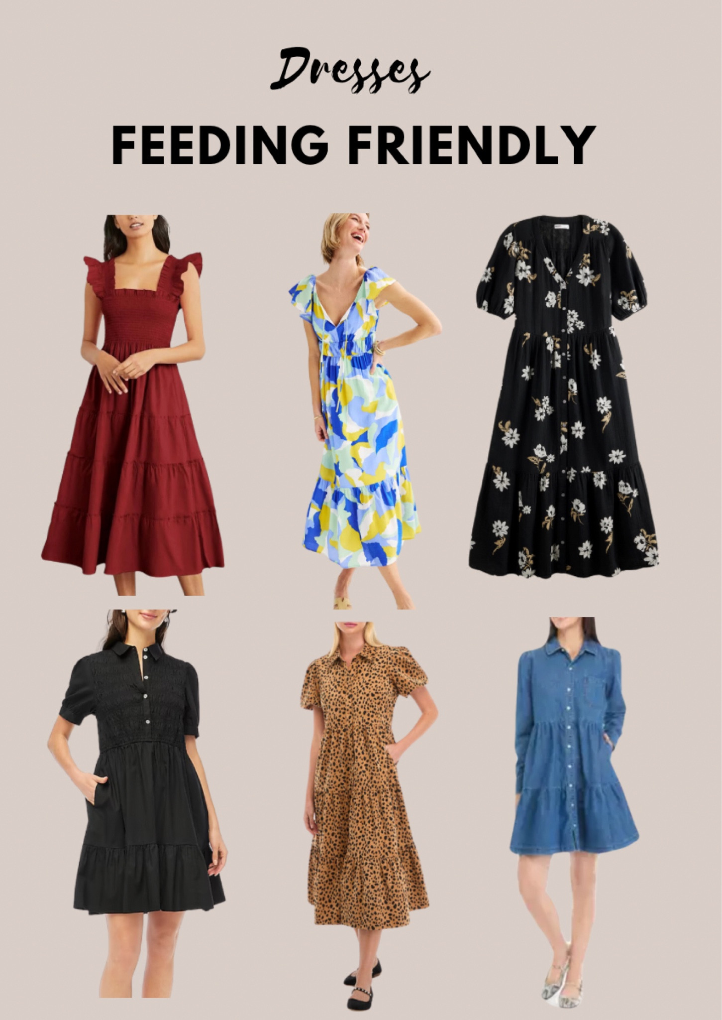Feeding friendly dresses, postpartum and pregnancy friendly dresses , nursing friendly dresses, nursing friendly outfits 

#LTKBaby #LTKFindsUnder50 #LTKBump