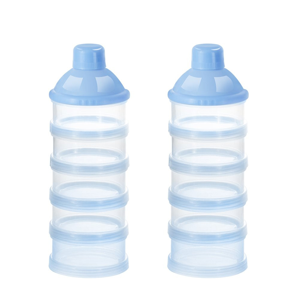Accmor Formula Dispenser On The Go, 5 Compartments Stackable Formula Container for Travel, Baby Milk Powder Kids Snack Container, BPA Free | Amazon (US)
