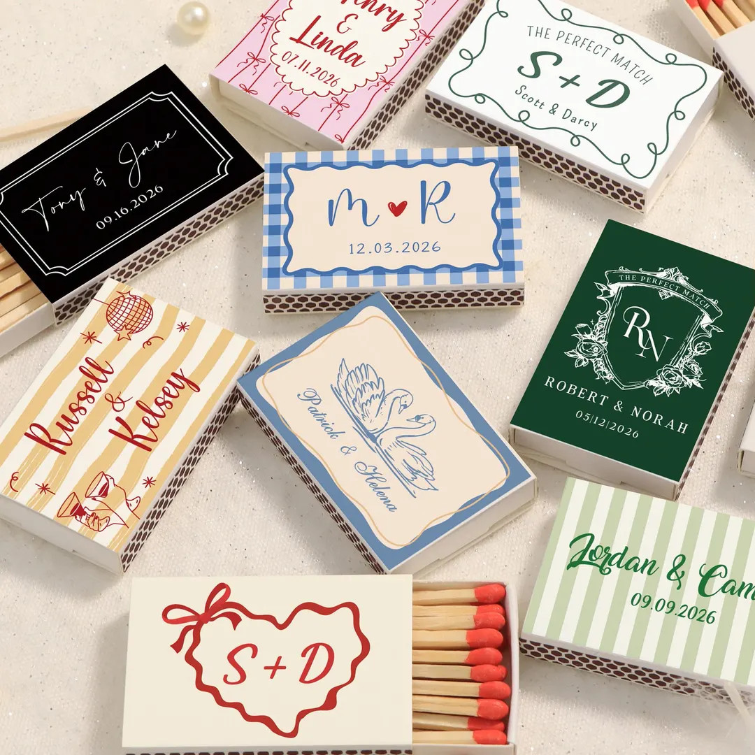 Custom Matchboxes for Wedding, Birthday & Vintage Parties, Personalize with Any Design, Unique An... | Etsy (Global)
