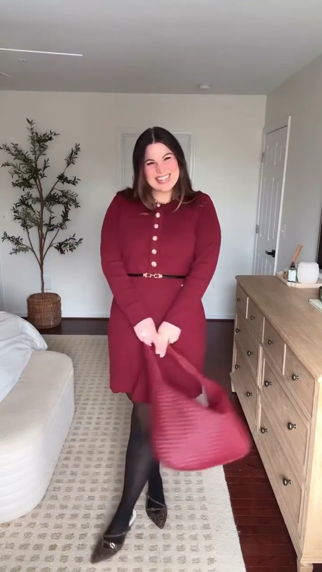 Midsize office inspo! This long sleeve sweater dress is perfect for the office. I styled it with my favorite black sheer tights + a pop of leopard on the heels! 

Dress - xl 
Heels - 9.5 
Tights - xl 
Shaping panties - xl *use code KELLYELIZXSPANX to save 
*similar jewelry 

Amazon fashion, amazon dress, holiday dress, office party, office outfit, office wear, workwear, midsize, holiday outfit, holiday office party, office party, looks for the office




#LTKSeasonal #LTKWorkwear #LTKootd