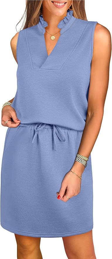 ANRABESS Womens 2 Piece Outfits Tennis Workout Summer Sets Sleeveless Top And Skirt 2025 Casual L... | Amazon (US)