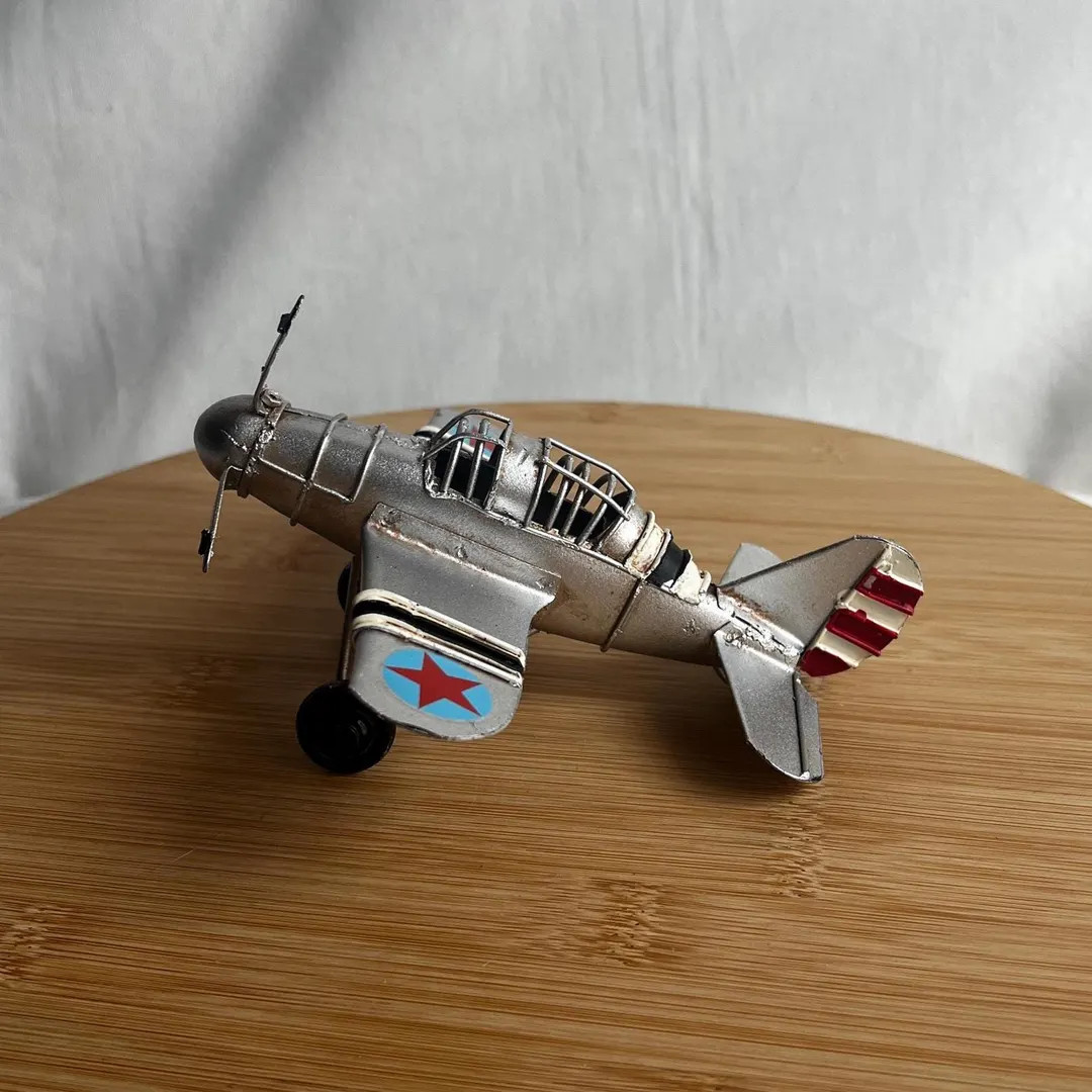VINTAGE SILVER AIRPLANE / Old Classic Metal Model / Plane Toy / Gift Idea for Pilot / Home Decor ... | Etsy (US)