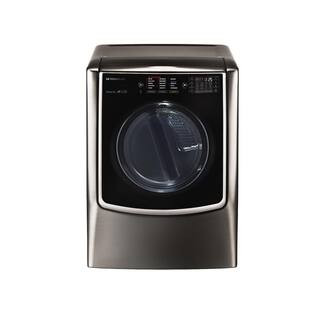LG SIGNATURE 9.0 Cu. Ft. Vented SMART Electric Dryer in Black Stainless Steel with Touch Control ... | The Home Depot