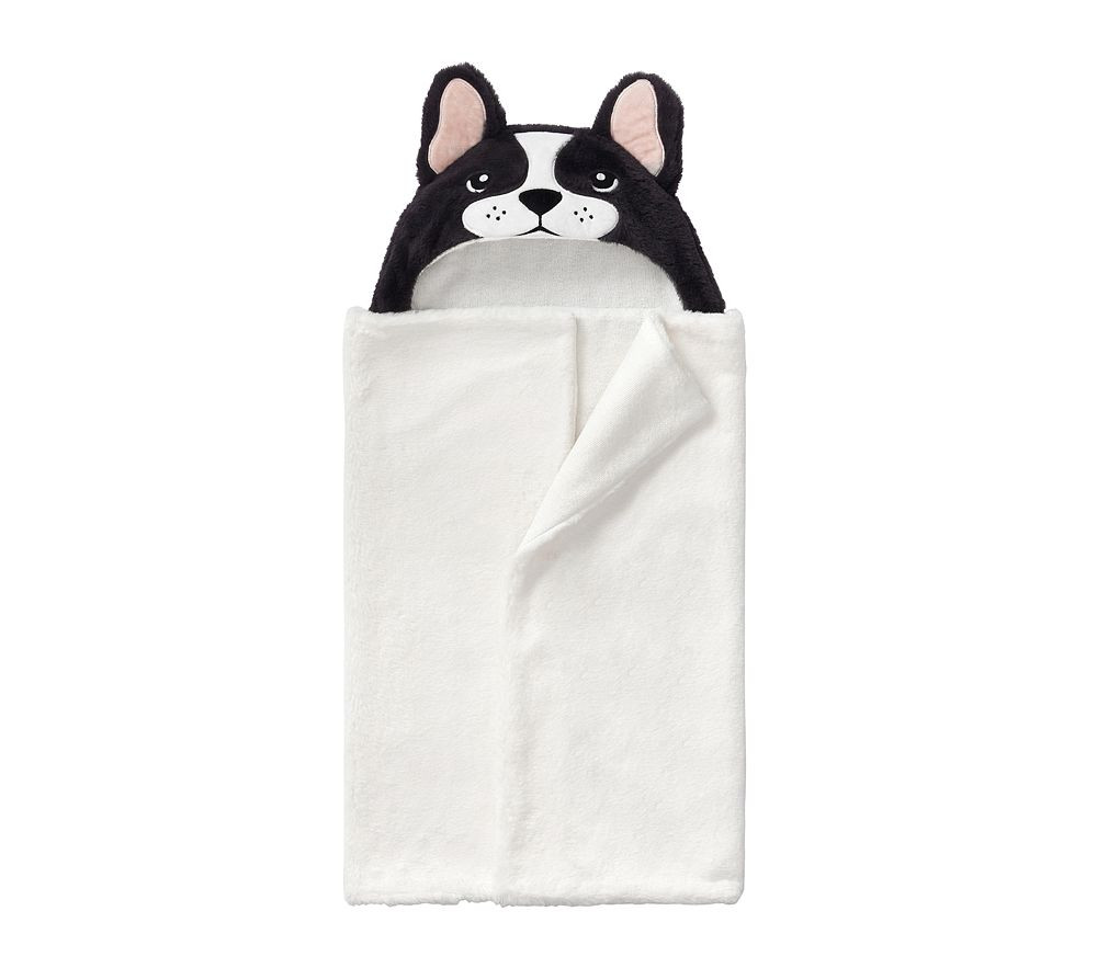 Faux-Fur Animal Baby Hooded Towels | Pottery Barn Kids