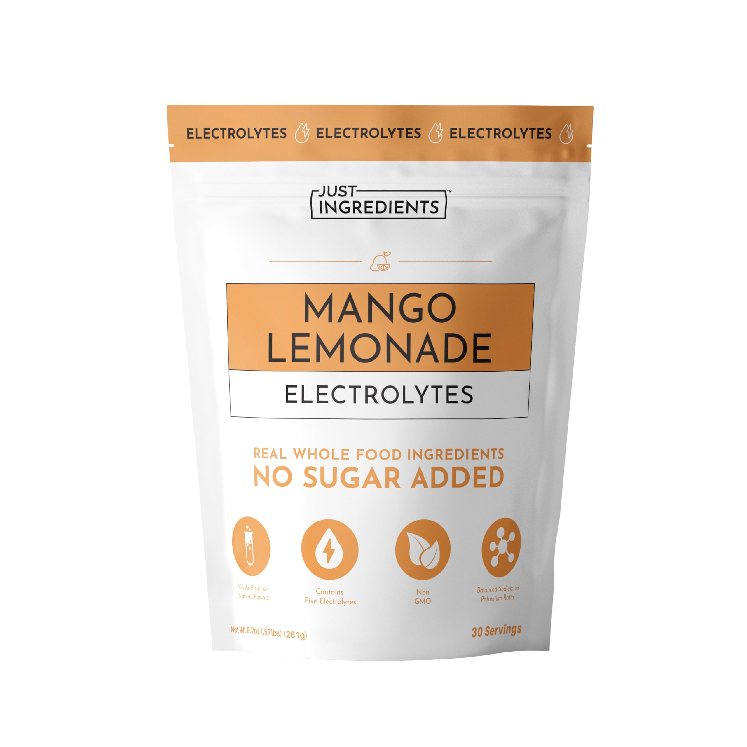 JUST INGREDIENTS Tropical Paradise Electrolytes Drink Mix - Coconut Water, Sea Salt, Trace Minera... | Amazon (US)