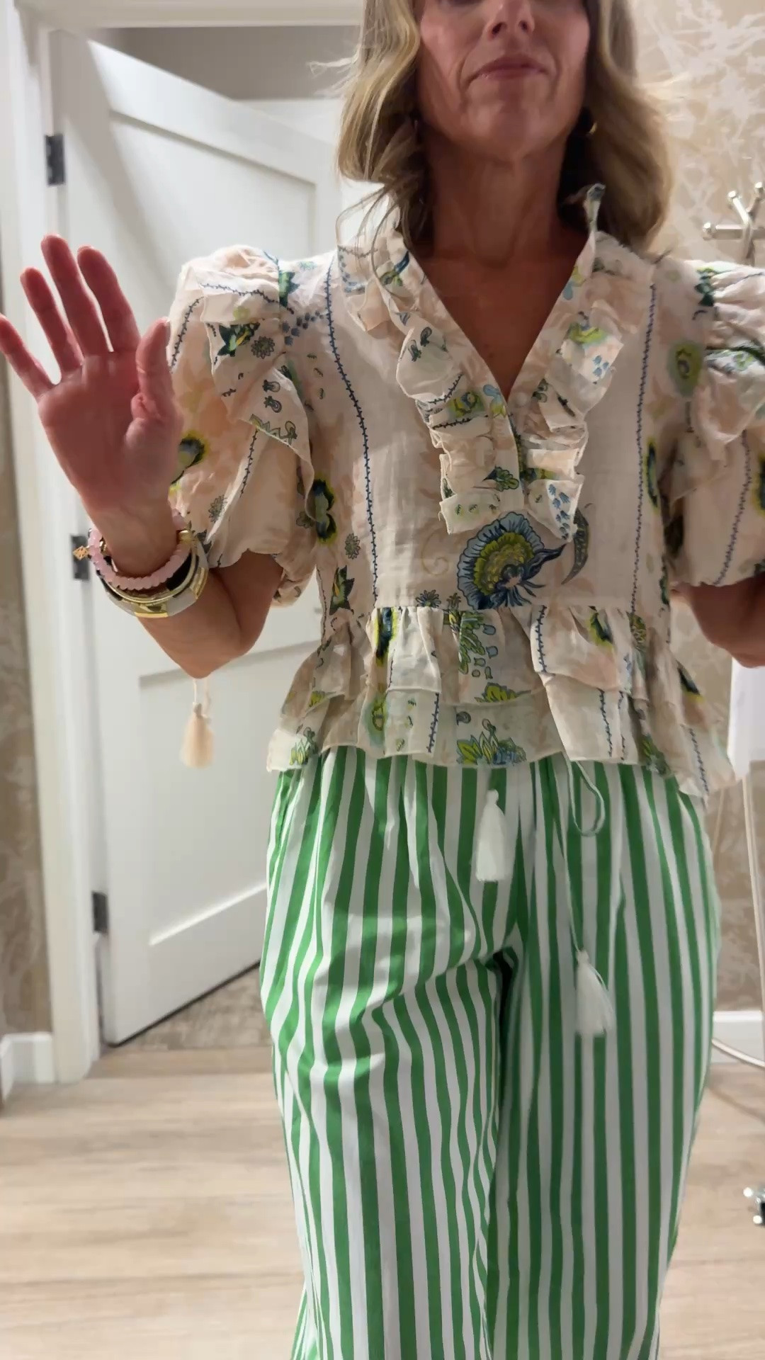 Cute overload! The pants would be darling with a white tank for an easy look and add a denim jacket. The top would be adorable with jeans.

#LTKdayinmylife #LTKOver40 #LTKootd
