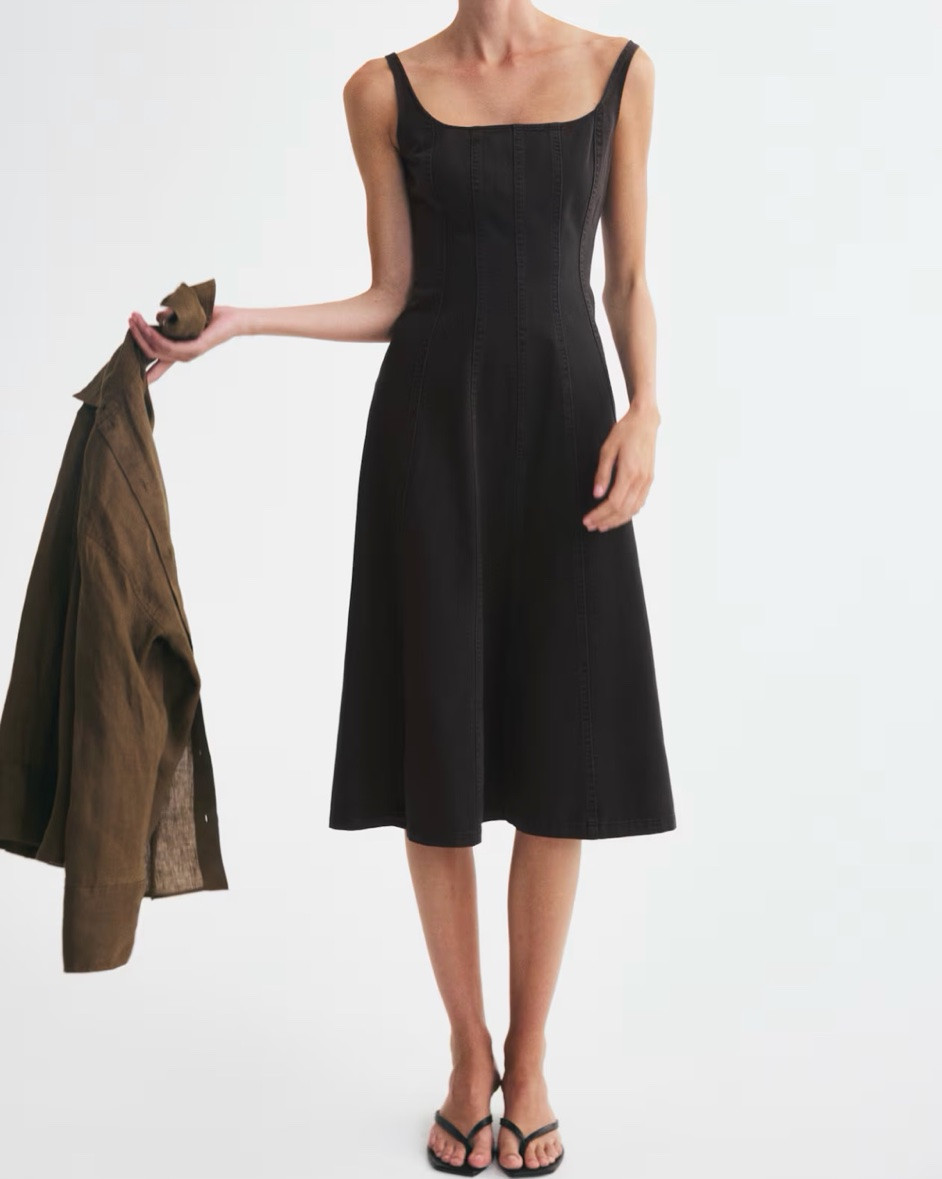 Chocolate brown denim corset style midi dress

#LTKSeasonal