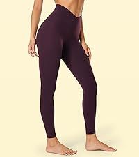 Amazon.com: CRZ YOGA Womens Butterluxe Cross Waist Workout Leggings 25 Inches - V Cross High Waisted | Amazon (US)
