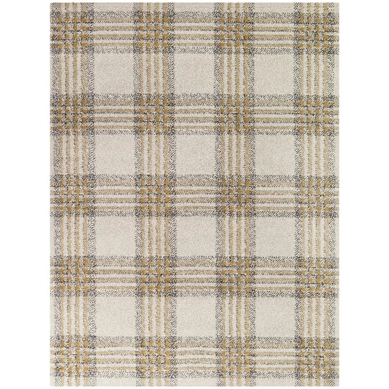 Monte Gold Classic Plaid Area Rug | Wayfair North America