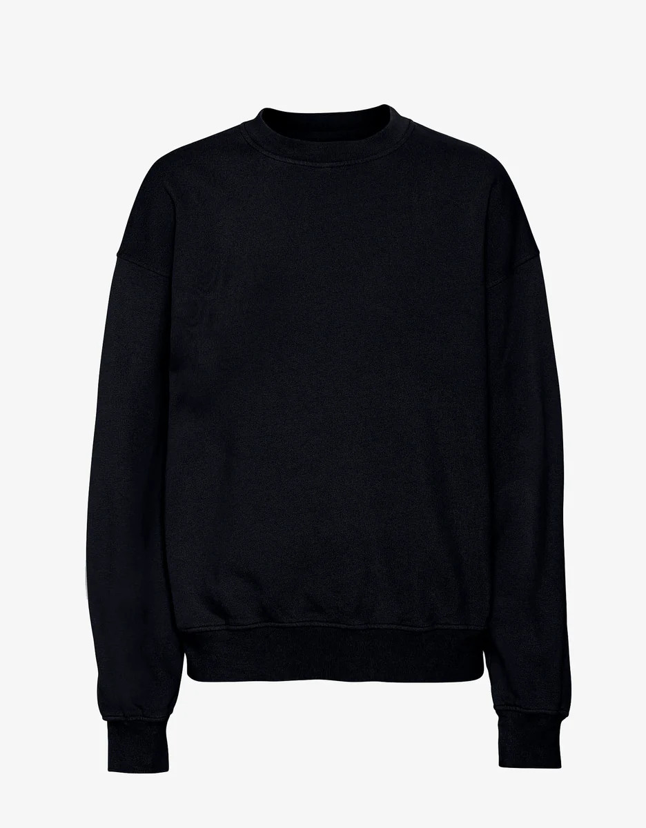 Organic Oversized Crew - Deep Black | Colorful Standard