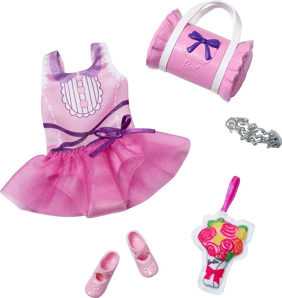 Barbie: My First Barbie Clothes, Fashion Pack for 13.5-inch Preschool Dolls, Tutu Leotard with Ba... | Amazon (US)