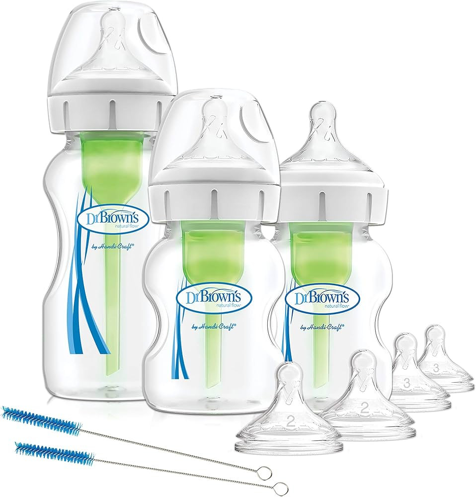 Dr. Brown's Options+ Anti Colic Baby Bottle, Wide Neck, Starter kit | Amazon (UK)