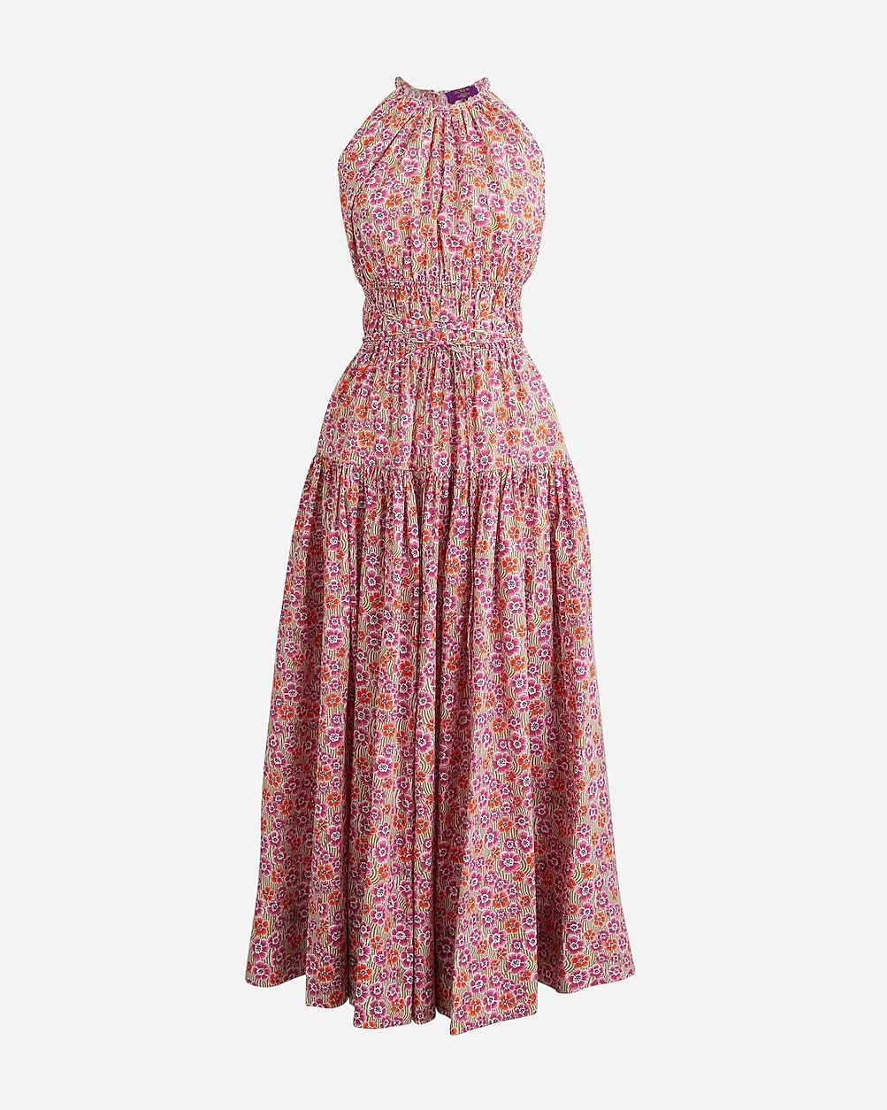 Halter-neck midi dress in Liberty&reg; Ellie fabric | J.Crew US