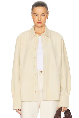 Leo Button Down Shirt in Lemonade | Revolve Clothing (Global)