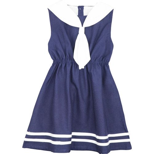 Navy And White Sailor Dress - Shipping Early June | Cecil and Lou