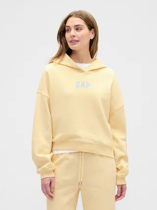 Relaxed Gap Mini-Logo Cropped Hoodie | Gap Factory