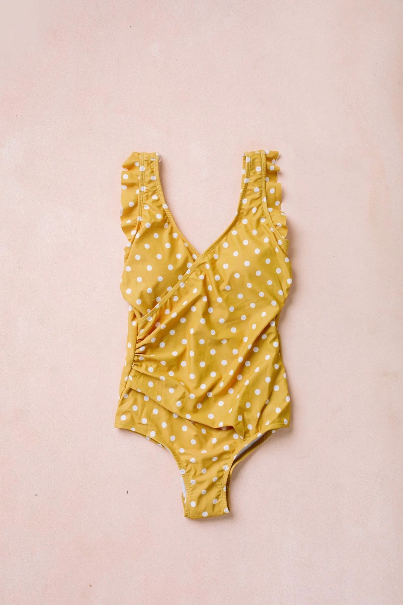 Alice Ruffle Dotted One Piece | Morning Lavender