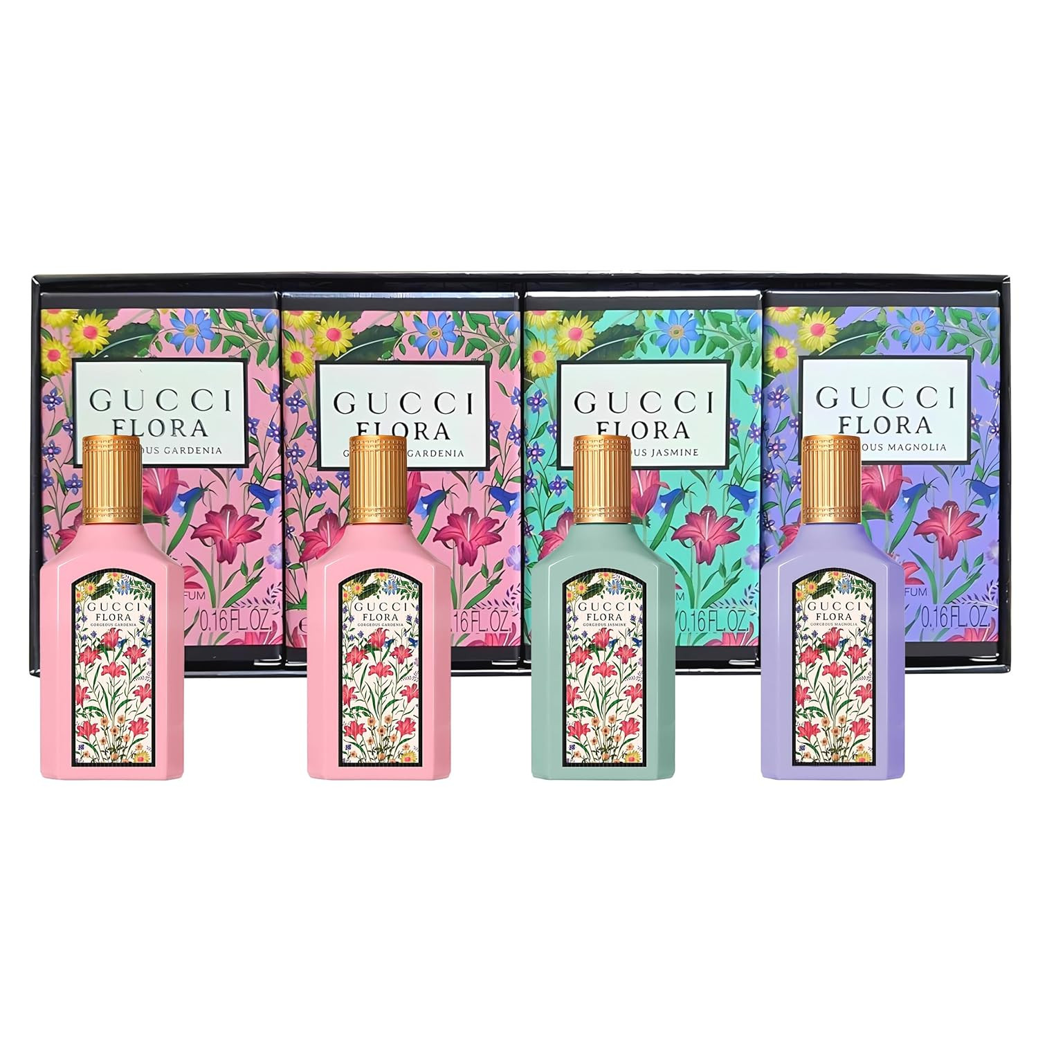 Gucci Flora Perfume for Women Variety Gift Set Mini Splashes 4 X 0.16 Fl oz | Amazon (US)