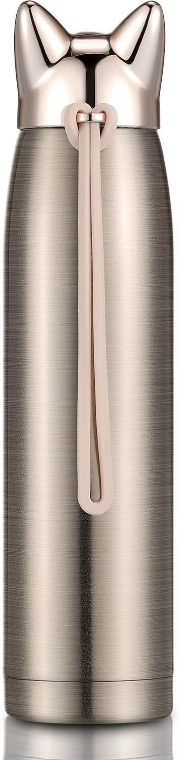 Cute Cat Water Bottle Stainless Steel Water Bottle Insulated Thermal Travel Mug Cute Vacuum Water... | Amazon (UK)