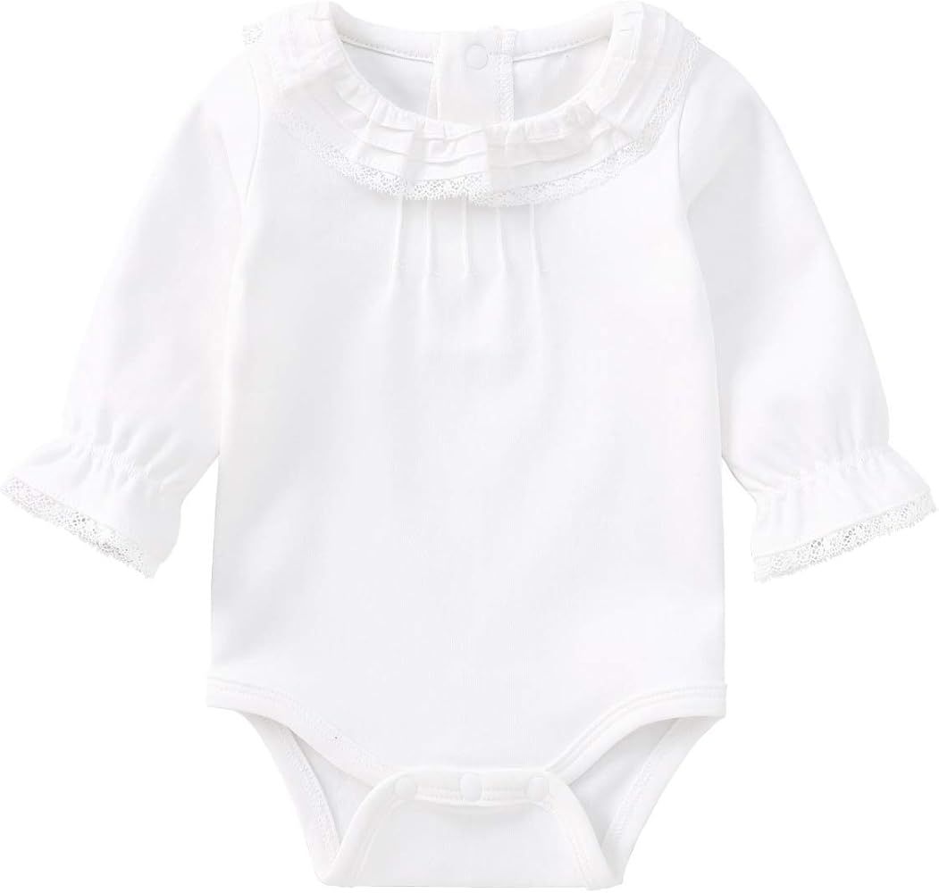 pureborn Newborn Unisex Baby Boys Girls 100% Organic Cotton Bodysuit Infant Long Sleeve Onesies | Amazon (US)