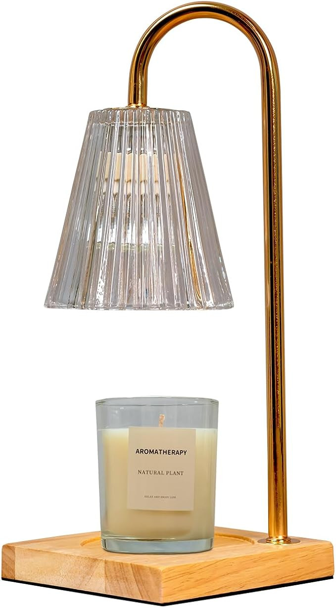 nicelight Candle Warmer Lamp,Electric Candle Lamp,Glass Lamp with 3-50W Bulbs,Free Jar Candle, Ro... | Amazon (US)
