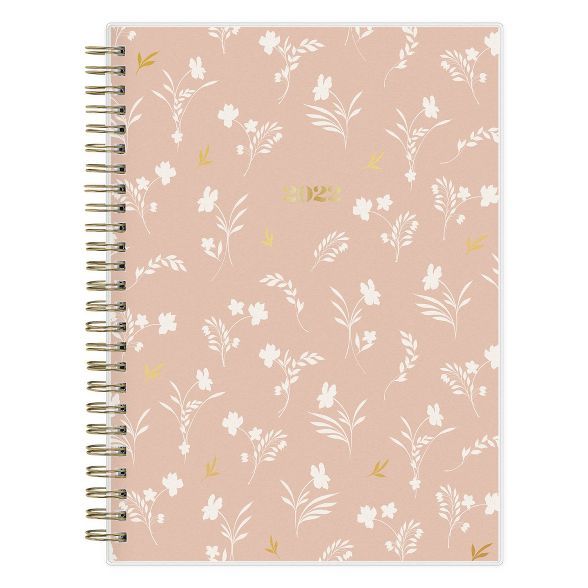 2022 Planner Notes Frosted 5.875"x8.625" Monthly Wirebound Prairie Flower Desert Rose - The Every... | Target