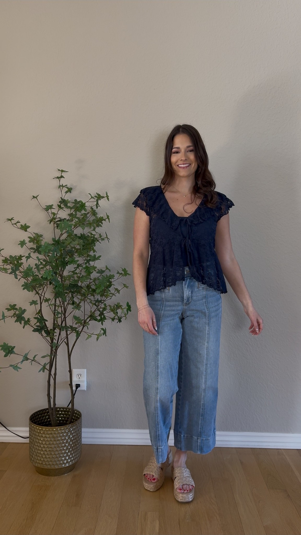 the lace top of my dreams!!! So cute and flattering. Love all the details on this top. On major sale for $15. Cute for a date night, shopping day, brunch. 

Outfit ideas, spring tops, spring fashion, spring outfit, spring style, jeans outfit 

#LTKSaleAlert #LTKspring #LTKspringtrends