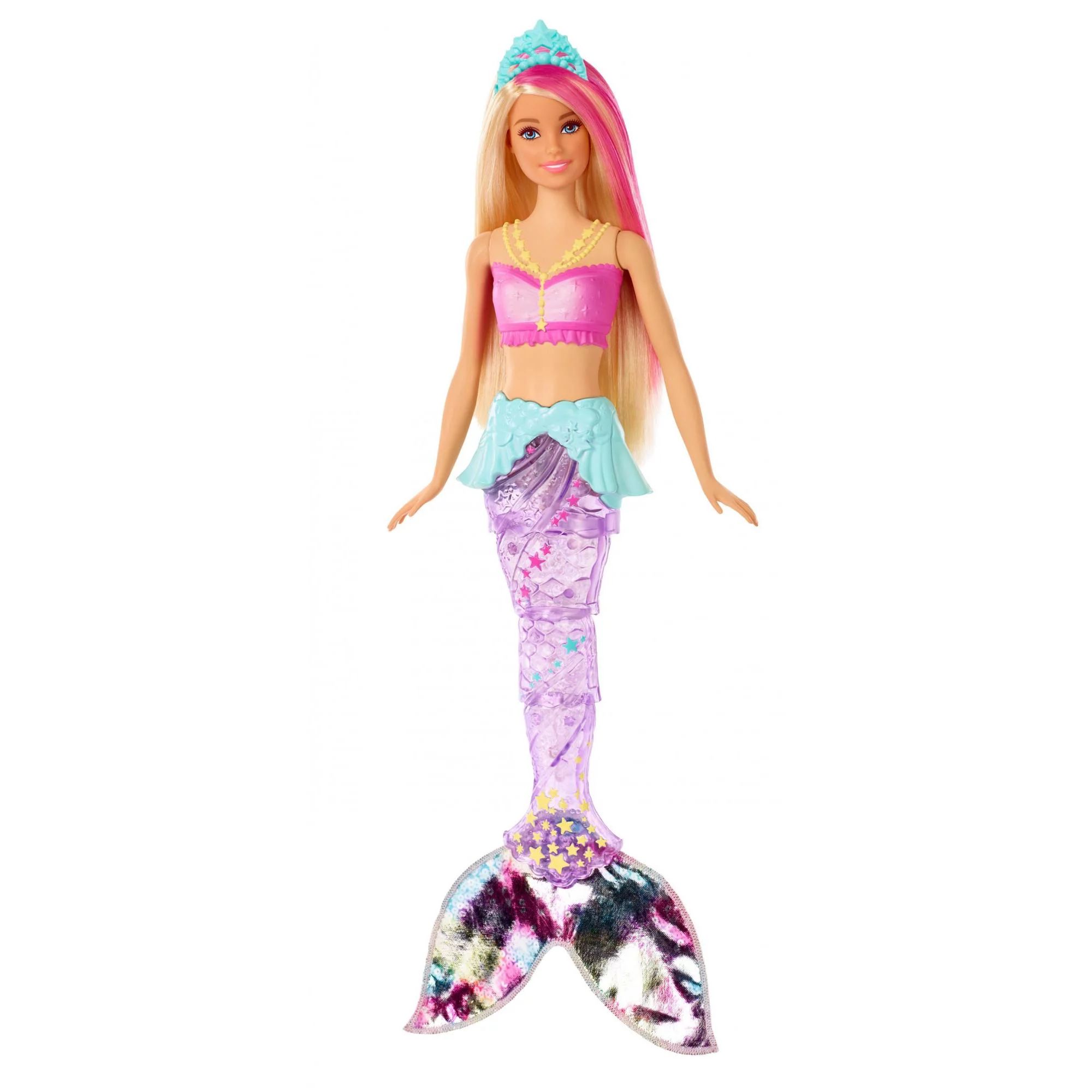 Barbie Dreamtopia Sparkle Lights Mermaid with Blonde & Pink Hair | Walmart (US)