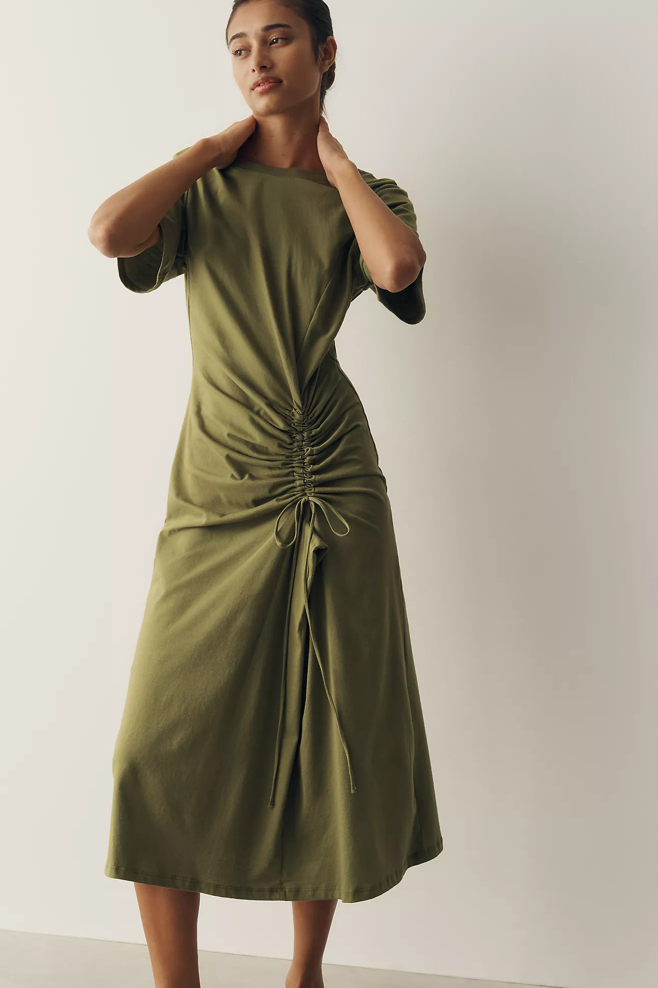 Daily Practice 100% Cotton Ruched T-Shirt Dress | Anthropologie (US)