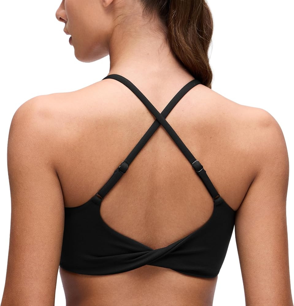 CRZ YOGA Butterluxe Twist Back Sports Bras | Amazon (US)