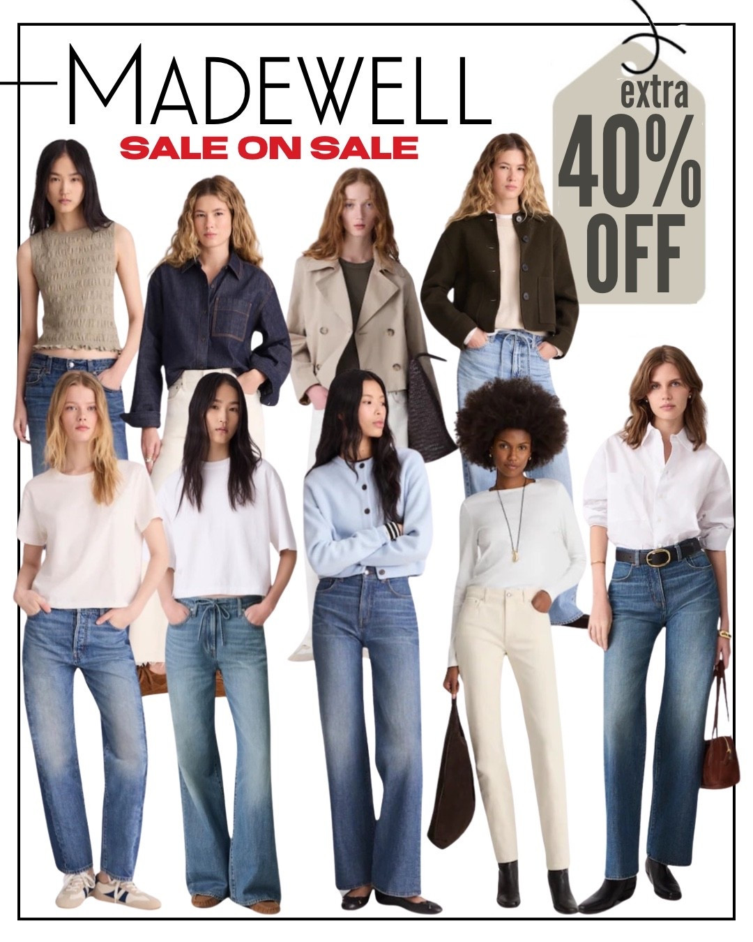 Madewell EXTRA 40% OFF SALE +25%OFF SITEWIDE 
