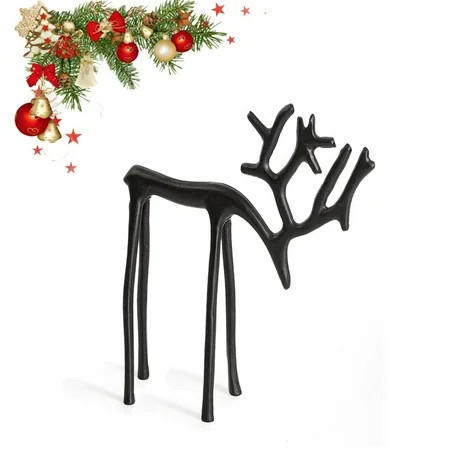 Christmas Decorations-Reindeer Christmas Decor Deer Tabletop Decoration, Black Reindeer Statues - Xmas Figurines - Elegant Indoor Holiday Decor - Table Centerpieces - Ideal for Living Room | Walmart (US)