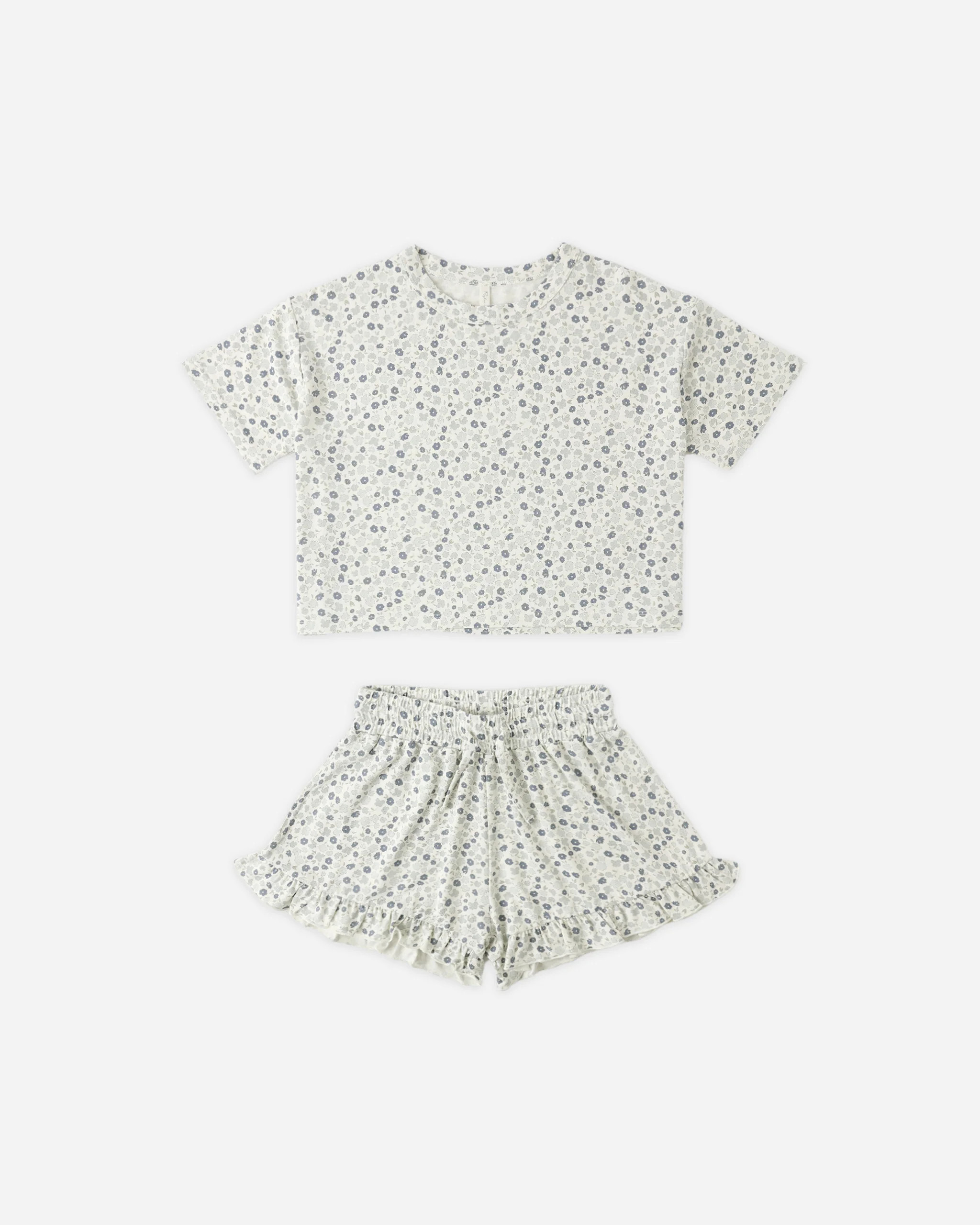Mosie Set Blue Ditsy | Rylee + Cru