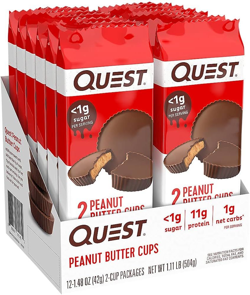 Quest Nutrition High Protein Low Carb, Gluten Free, Keto Friendly, Peanut Butter Cups, 12 Count (... | Amazon (US)