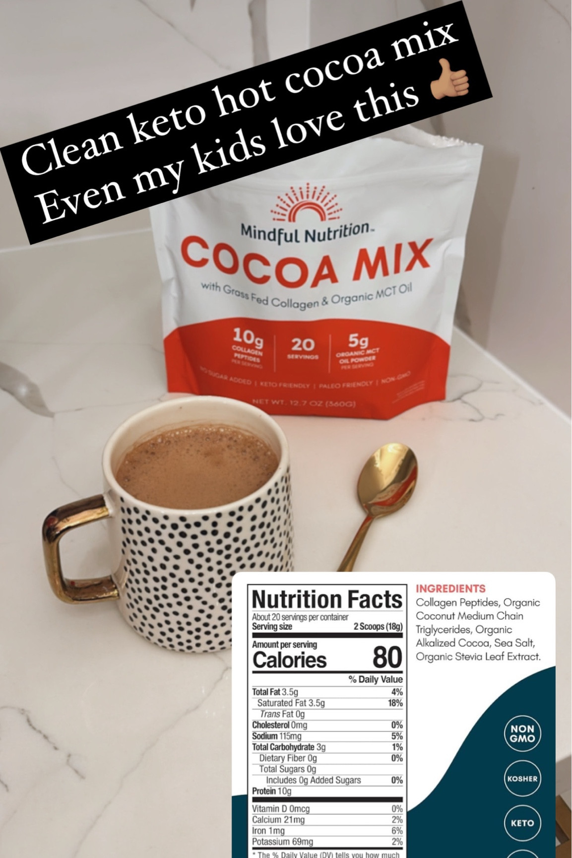 Clean keto friendly hot cocoa mix. Even my kids love this! Amazon 

#LTKFitness