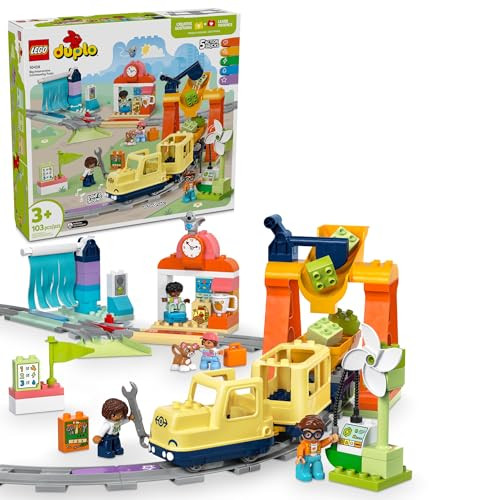 LEGO DUPLO Town Big Interactive Community Train Set - Learning Toddler Train Toy Playset for Boys and Girls, Ages 3+ - Gift Idea for Birthdays and Holidays - 10428 | Amazon (US)