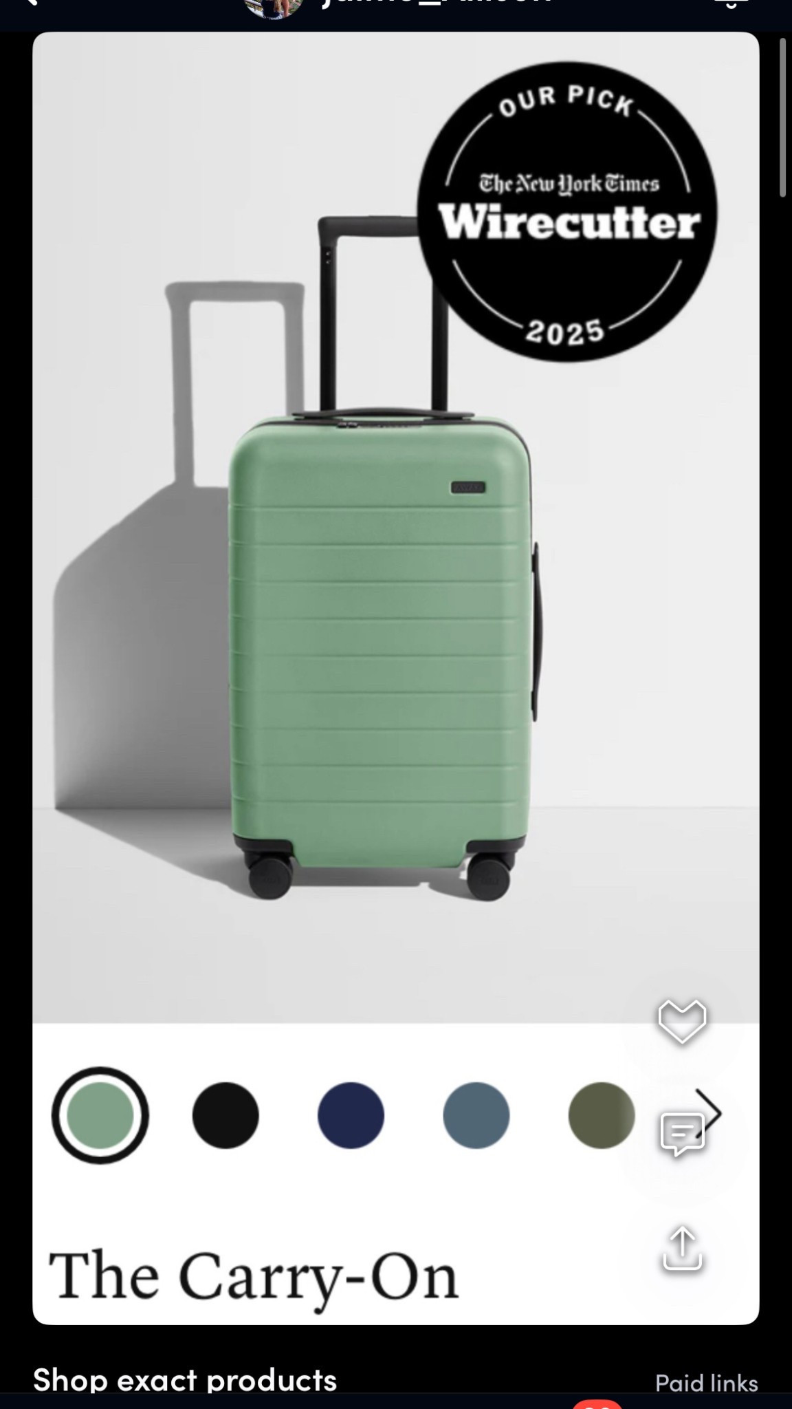 Away luggage Memorial day sale! 20% off! Love my bigger carry on and have used it all over for years. They even replaced my wheels this year with the lifetime warranty. Makes a great gift! #awayluggage #travel #carryon #luggage #suitcase

#LTKSaleAlert #LTKGiftGuide #LTKTravel