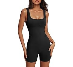 Women's Sexy Unitard Bodysuit Workout Rompers One Piece Summer Outfits Shorts Jumpsuits Gym Yoga ... | Amazon (US)