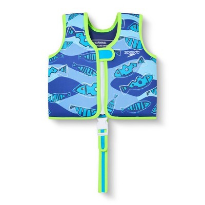 Speedo Skeleton Fish Kids' Life Jacket Vest - Blue L/XL Youth Jacket (Size by Weight) | Target